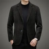 Wholesale of young business casual cross-patterned, form-fitting and thickened suit jackets for men's suits in autumn and winter from the manufacturer Specification image